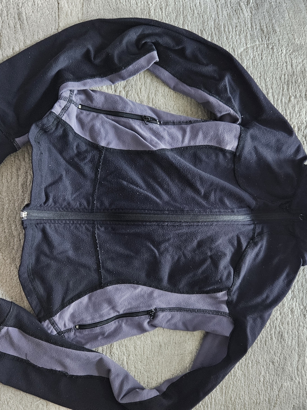 Women's Black and Lavender Zip-Front Jacket Lululemon